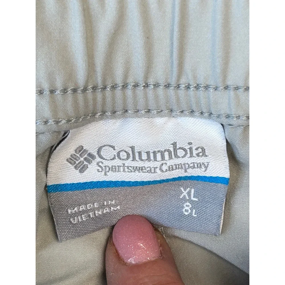 Columbia PFG Mens Gray Omni-Shade Performance Fishing Cargo Shorts XL 8L‎